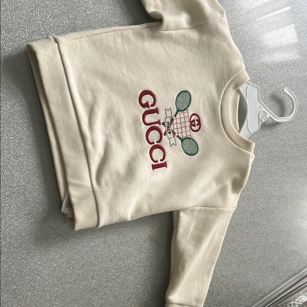 Gucci Cream Sweatshirt with Tennis Design